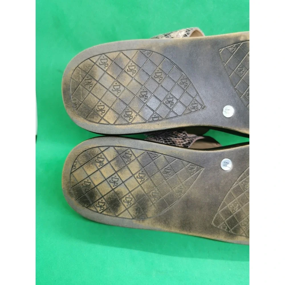 DONALD J PLINER Met Bronze Python FAINA Platform Cork Sandal Size 8.5 M